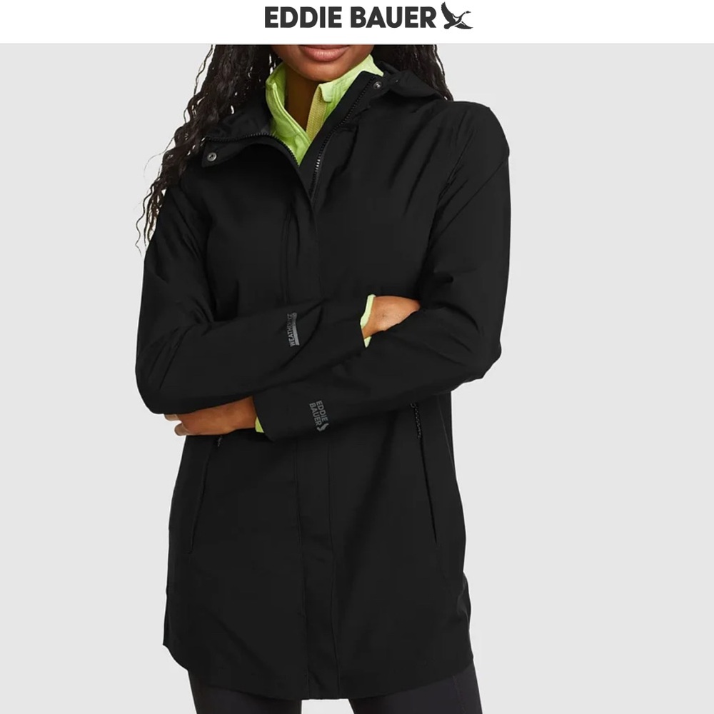 Eddie Bauer Black Cloud Cap Jacket Waterproof Jacket